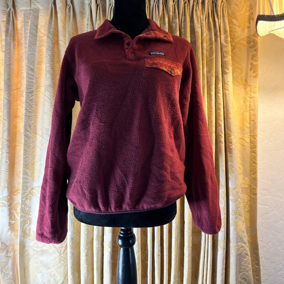 Patagonia Synchilla Snap-T Red Arrow Aztec Fleece Pullover Women’s Small - Picture 8 of 8